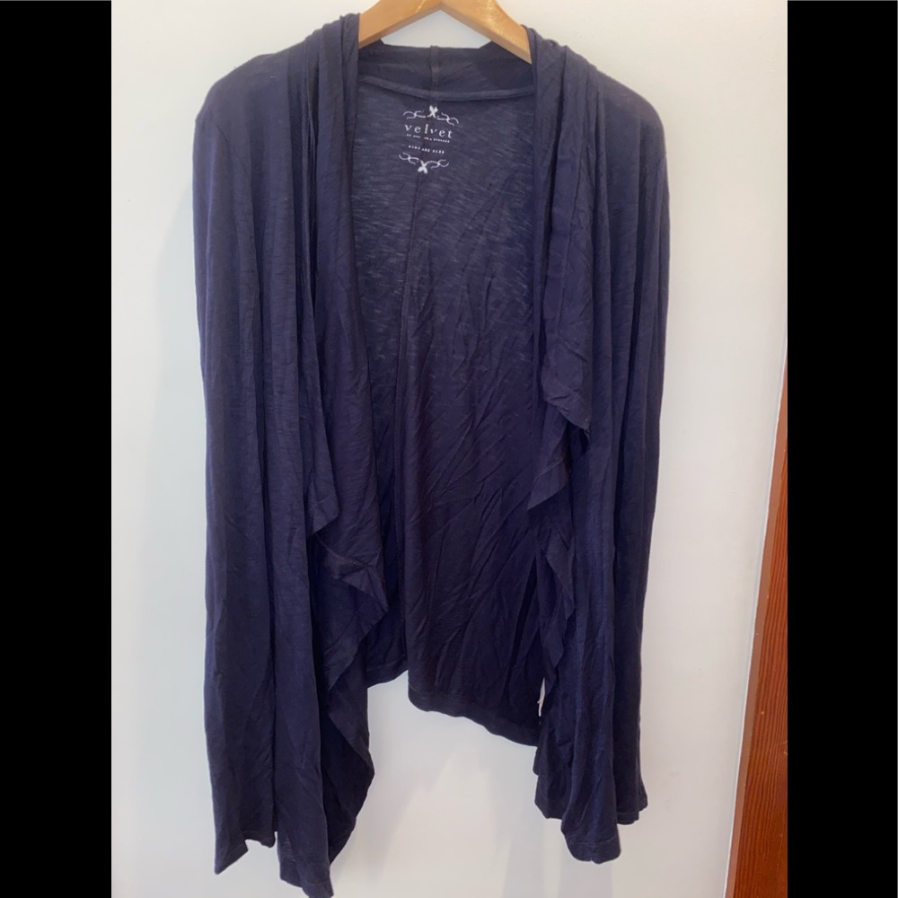 Navy Velvet cardigan